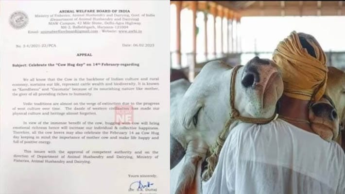 'കൗ ഹഗ് ഡേ'; പ്രണയദിനത്തില്‍ പശുക്കളെ ആലിംഗനം ചെയ്യണമെന്ന വിവാദ നിര്‍ദേശം പിന്‍വലിച്ചു