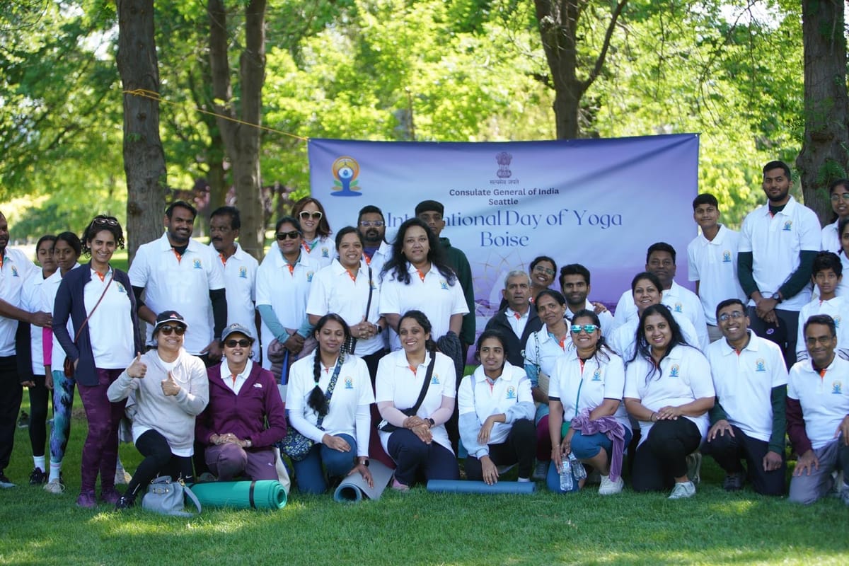 ഇന്ത്യൻ കൗൺസുലേറ്റ്, സിയാറ്റിലിന്റെ ആഭിമുഖ്യത്തിൽ ബോയ്‌സിയിൽ അന്താരാഷ്ട്ര യോഗാദിനം ആചരിച്ചു