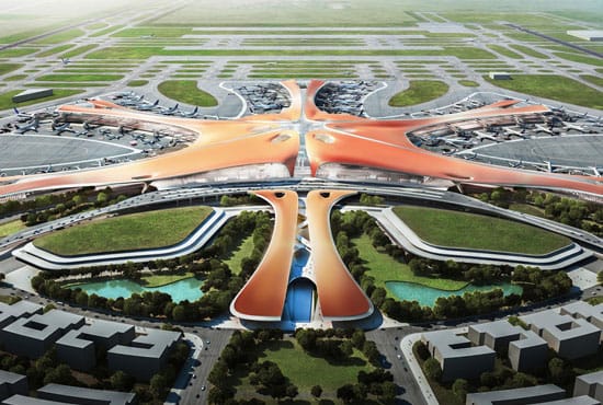 ഫിനിക്സ് പക്ഷി ചിറക് വിരിച്ച പോലെ 3,13,000 സ്‌ക്വയര്‍ മീറ്റര്‍ വിസ്തീര്‍ണത്തില്‍  ബീജിംഗിലെ പുതിയ എയര്‍പോര്‍ട്ട്