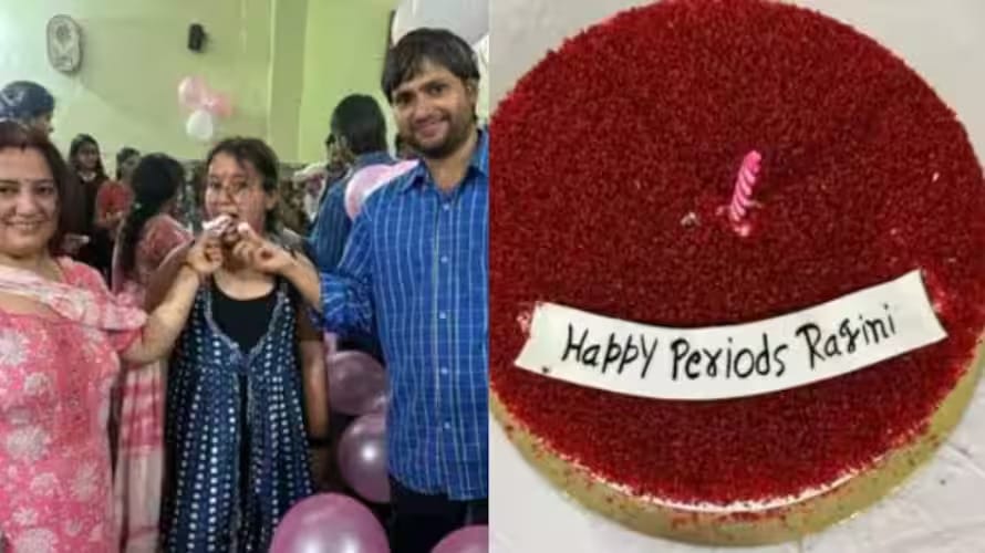 മകളുടെ ആദ്യ ആർത്തവം കേക്ക് മുറിച്ച് ആഘോഷിച്ച് അച്ഛന്‍; വീഡിയോ വൈറല്‍