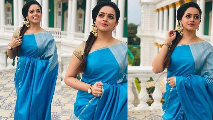 സാരിയിൽ അതിസുന്ദരിയായി ഭാവന; ചിത്രങ്ങൾ വൈറൽ