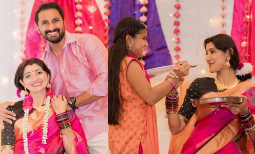 കണ്‍മണിയെ കാത്ത് ദിവ്യാ ഉണ്ണി; വളകാപ്പ് ചിത്രങ്ങൾ പങ്കുവച്ച് താരം