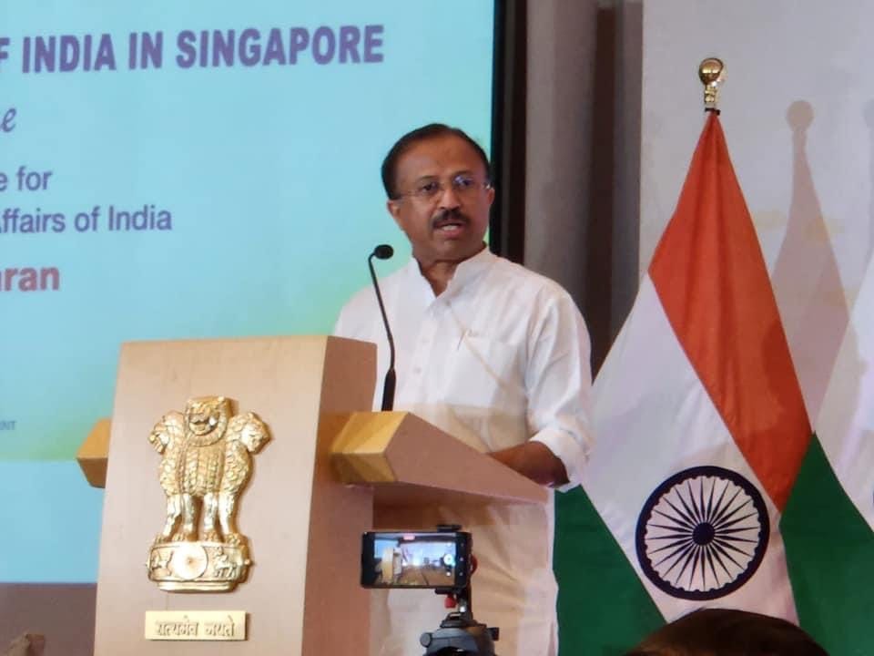 MoS V.Muraleedharan on a 2 day visit to strengthen bilateral ties with Singapore