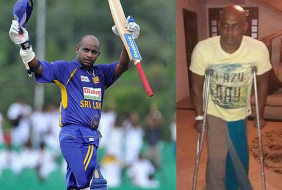 ക്രച്ചസിന്റെ സഹായത്തോടെ  സനത് ജയസൂര്യ; നിങ്ങള്‍ തിരിച്ചുവരുമെന്നു ആരാധകര്‍