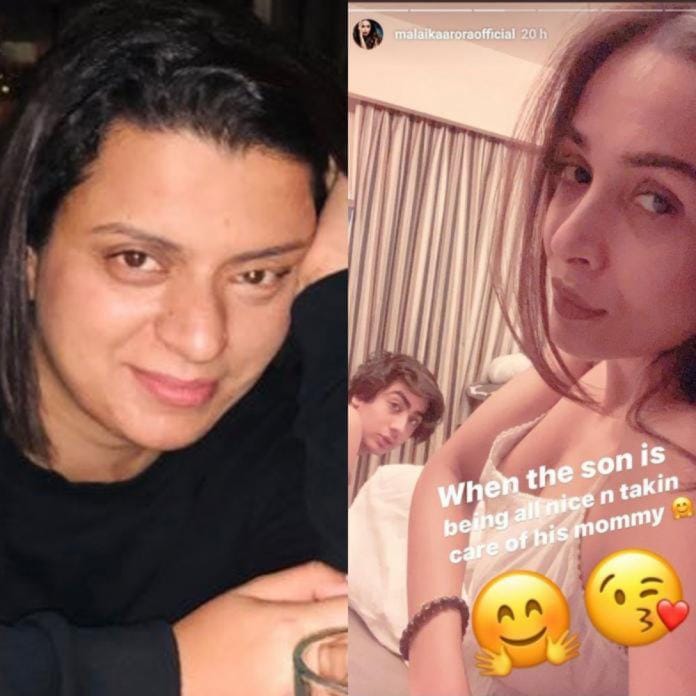 മകനുമൊത്തുള്ള മലൈകയുടെ ചിത്രം; വിവാദമായി രംഗോലിയുടെ ട്വീറ്റ്