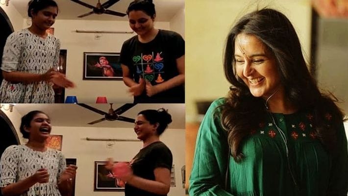 മഞ്ജു വാര്യരുടെ  കപ്പ് ട്രിക്കിന് കൈയ്യടിച്ച് ആരാധകര്‍