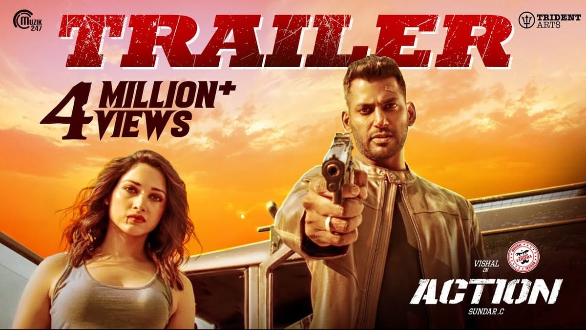 വിശാലിന്‍റെ "ആക്ഷൻ " ട്രെയിലർ വൈറലായി മുന്നേറുന്നു! :  ചിത്രം നവംബർ മധ്യത്തിൽ പ്രദർശനത്തിനെത്തുന്നു