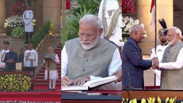 മോദി പ്രധാനമന്ത്രിയായി സത്യപ്രതിജ്ഞ ചെയ്തു; കേരളത്തിന് അഭിമാനമായി വി. മുരളീധരന്‍