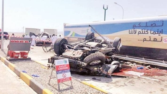 ഒമാനില്‍ വാഹനാപകടം; മൂന്ന് പേര്‍ മരിച്ചു