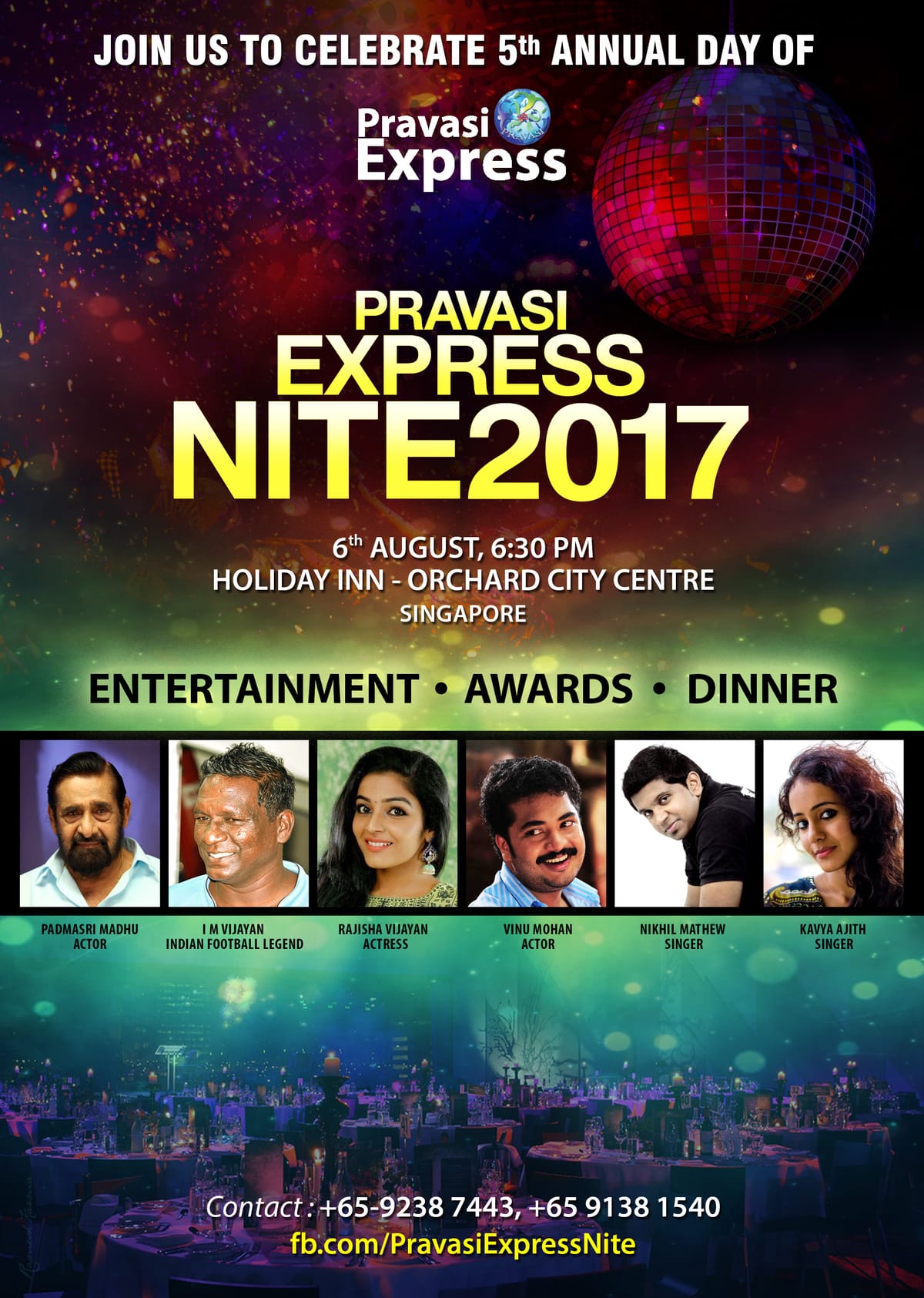 Pravasi Express Nite 2017 on 6th Aug