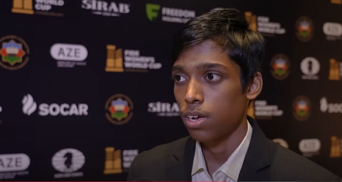 India's R Praggnanandhaa Becomes Youngest Finalist in Chess World Cup