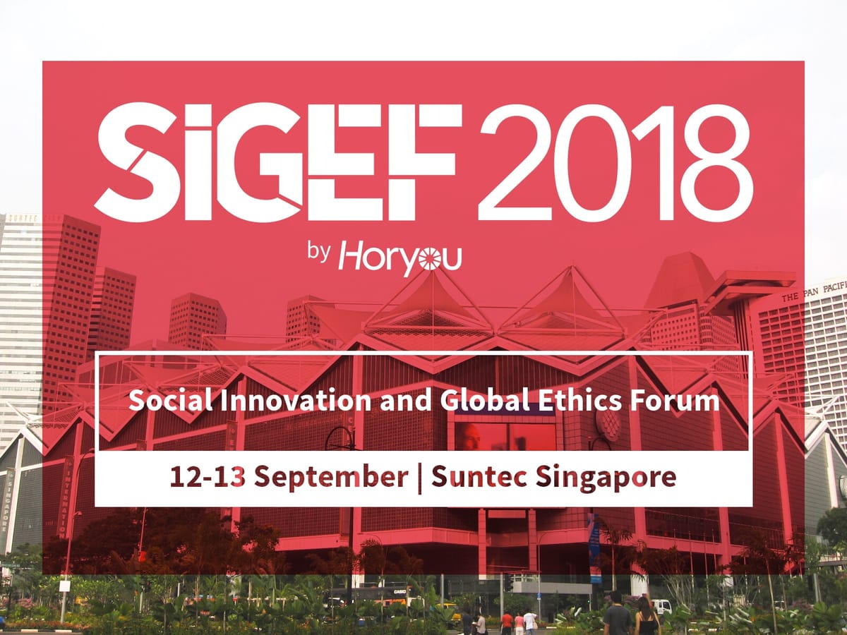 Horyou's Fifth Edition of SIGEF is on 12-13 September at Suntec, Singapore