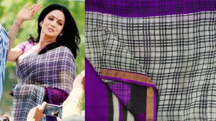 ശ്രീദേവിയുടെ പ്രിയപ്പെട്ട സാരി 1.30 ലക്ഷം രൂപയ്ക്ക് ലേലം ചെയ്തു