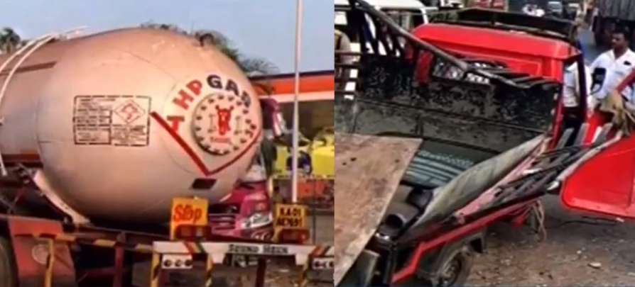ടാങ്കർ ലോറി ഓട്ടോയിലിടിച്ച് മൂന്ന് ഇതരസംസ്ഥാന തൊഴിലാളികള്‍ മരിച്ചു