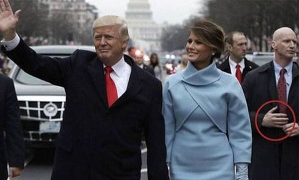 ട്രംപിന്റെ ബോഡിഗാര്‍ഡിനെ കണ്ടാ !; ചലിക്കാത്ത ആ കൈയ്ക്ക് പിന്നില്‍ വെടിവെയ്ക്കാന്‍ തയ്യാറായ തോക്ക്