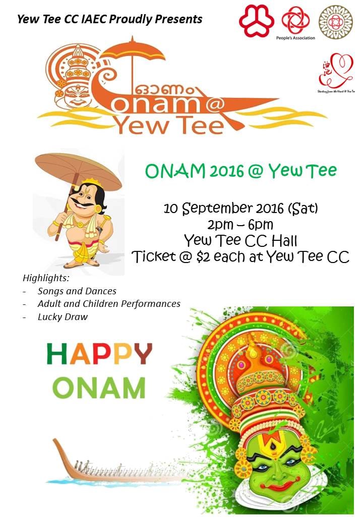 Onam 2016 @ Yew Tee on September 10th