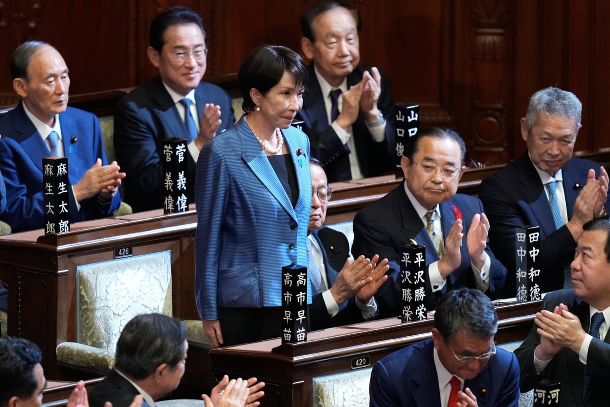 Japan's parliament elects Sanae Takaichi as nation's first female prime minister