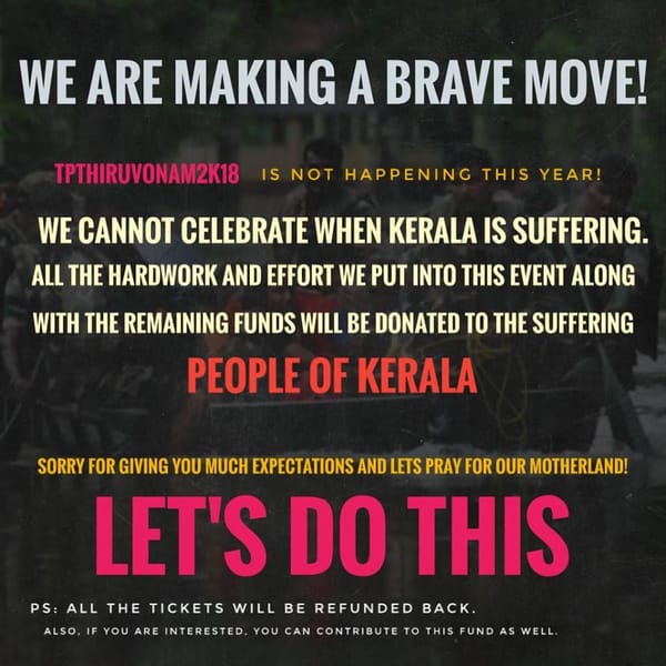 “കേരളം ദുരന്തഭൂമിയായി മാറിയിരിക്കുമ്പോള്‍ ഞങ്ങള്‍ക്ക്  ഓണം ആഘോഷിക്കാനാകില്ല” ; ഓണാഘോഷം ഉപേക്ഷിച്ച് ടെമാസെക്കിലെ വിദ്യാര്‍ഥികള്‍