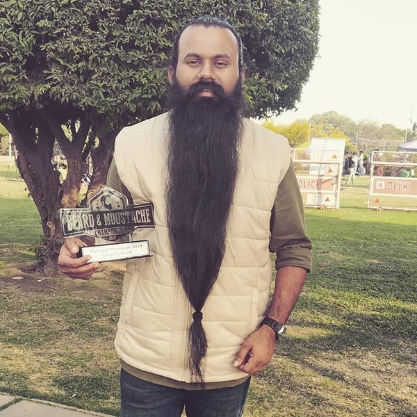 ഇന്ത്യയിലെ  താടിക്കാരൻമാരിൽ ഒന്നാമൻ ഈ മലയാളി