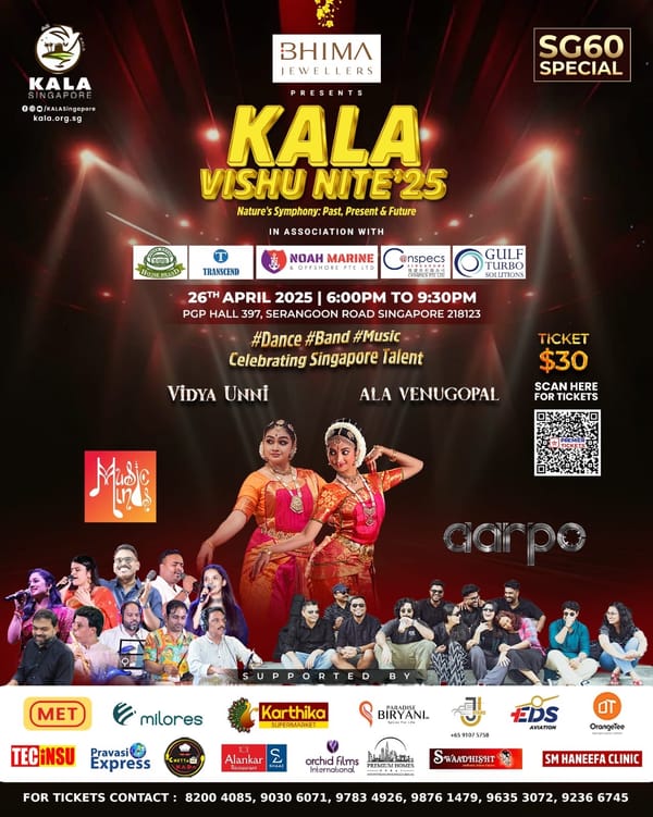 KALA Vishu Nite 2025 to Mark SG60 with Themed Cultural Showcase in Singapore