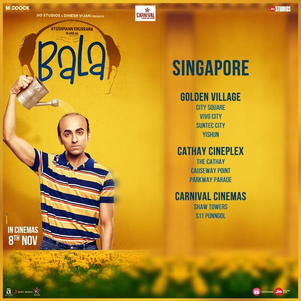 Bala - Hindi comedy drama to hit Singapore screens on 8th November
