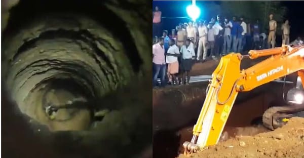 കുഴൽക്കിണറിൽ വീണ കുഞ്ഞിനെ രക്ഷിക്കാൻ ശ്രമം തുടരുന്നു; പ്രാർഥനയോടെ നാട്