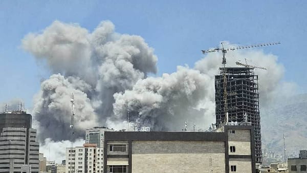Massive Israeli Attack On Iran, Plume Of Smoke Seen Above Tehran Skyline