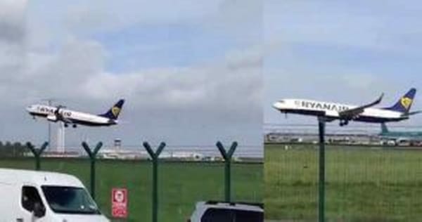 ലാന്‍ഡിങ് ചെയ്യാനൊരുങ്ങുമ്പോള്‍ ശക്തമായ കാറ്റില്‍ വിമാനത്തിന്റെ മുന്‍വശം മുകളിലേക്കുയര്‍ന്നു;  വിമാനം അതിസാഹസികമായി മുകളിലേക്ക് പറത്തി പൈലറ്റിന്റെ സാഹസം; വീഡിയോ