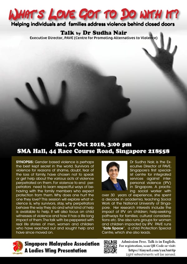 “What’s Love Got to Do with It?” Ladies Wing of SMA presents a Talk on Interpersonal Violence