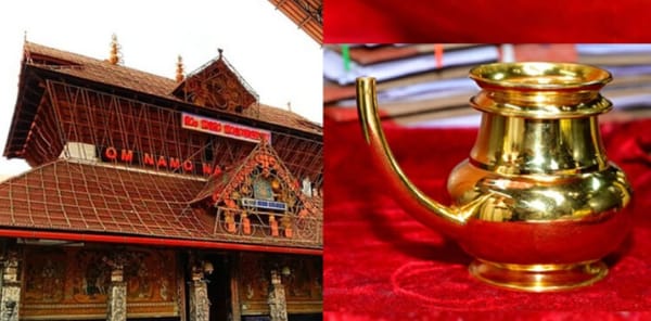 രാമായണ മാസം; ഗുരുവായൂർ ക്ഷേത്രത്തിൽ 100 പവന്റെ സ്വർണ്ണക്കിണ്ടി സമർപ്പിച്ച് യുവതി