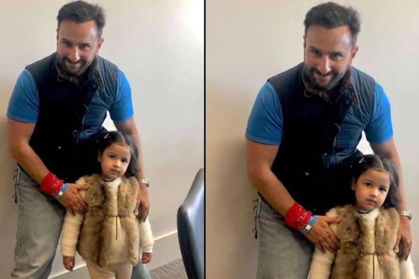 സിവയ്‌ക്കൊപ്പം ഫോട്ടോയ്ക്ക്  പോസ് ചെയ്ത്  സെയ്ഫ് അലി ഖാൻ; ചിത്രം വൈറല്‍