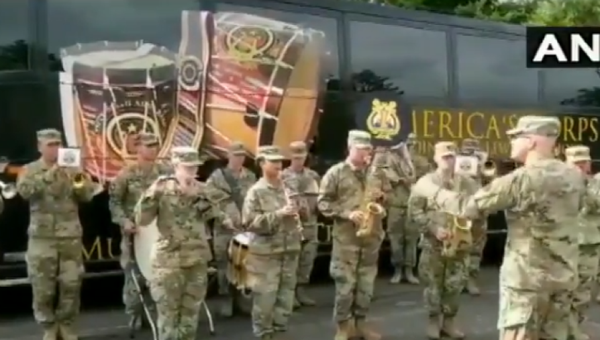 'ജനഗണമന' വായിച്ച് അമേരിക്കന്‍ സൈന്യം; വൈറലായി വീഡിയോ