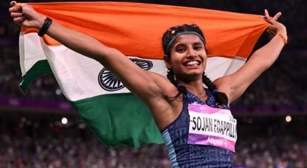 ഏഷ്യൻ ​ഗെയിംസിൽ വീണ്ടും മലയാളിത്തിളക്കം; വനിതാ ലോങ് ജംപിൽ ആന്‍സി സോജന് വെള്ളി