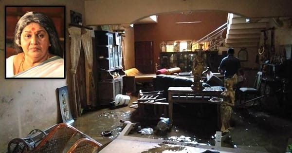 നടി കവിയൂര്‍ പൊന്നമ്മയുടെ വീട് പ്രളയത്തില്‍ ചിന്നഭിന്നമായി