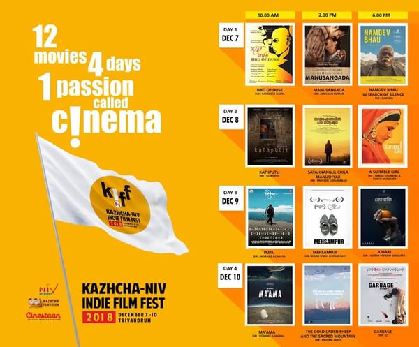 Kniff 2018, കാഴ്ച-നിവ് ഇൻഡി ഫിലിം ഫെസ്റ്റിനു നാളെ അനന്തപുരിയിൽ തുടക്കം