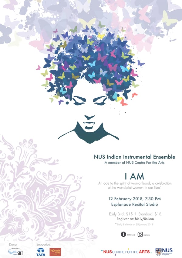 NUS Indian Instrumental Ensemble's concert, 'I Am' on Feb 12th