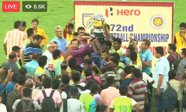 കലിപ്പ് തീര്‍ത്ത് കപ്പുയര്‍ത്തി കേരളം; പതിനാല് വര്‍ഷങ്ങള്‍ക്ക് ശേഷം സന്തോഷ് ട്രോഫിയില്‍ മുത്തമിട്ടു കേരളം