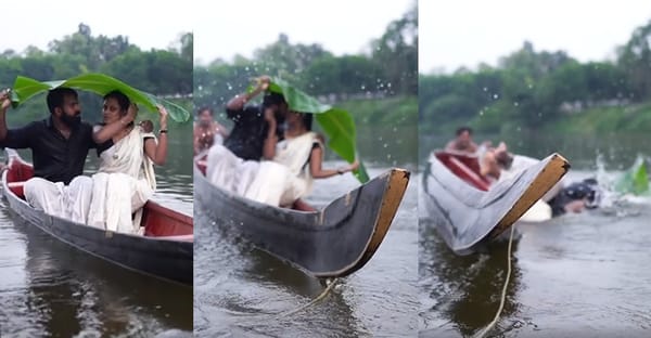 ഒന്ന് ഉമ്മവെക്കാൻ  നോക്കിയതാ... പക്ഷെ  ഇതൊരൊന്നൊന്നര  ഉമ്മ വെക്കലായിപ്പോയി; ചിരിപടർത്തി സേവ് ദി തീയതി വീഡിയോ