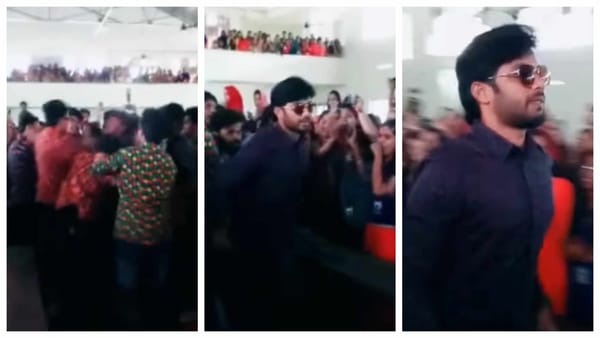 കൂട്ടത്തല്ലിനിടയിലൂടെ കൂളായി നടന്നു നീങ്ങി; മാസ് എന്‍ട്രിയുമായി നടൻ  ഷറഫുദ്ദീന്‍