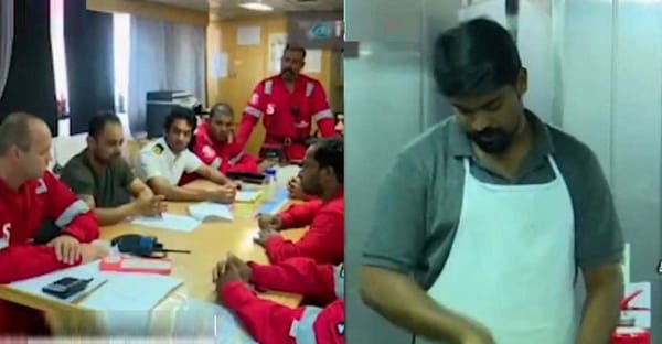 ഇറാന്‍ പിടിച്ചെടുത്ത ബ്രിട്ടീഷ് എണ്ണക്കപ്പലിലെ  ദൃശ്യങ്ങൾ പുറത്ത്; വിഡിയോയിൽ മലയാളിയും