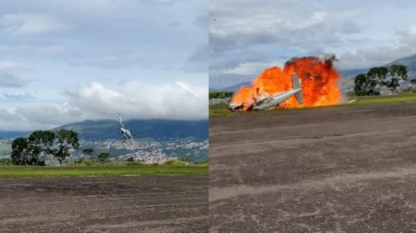 ടേക്ക് ഓഫിന് പിന്നാലെ വിമാനം തീ ഗോളം! കത്തിയമര്‍ന്ന് താഴേക്ക്