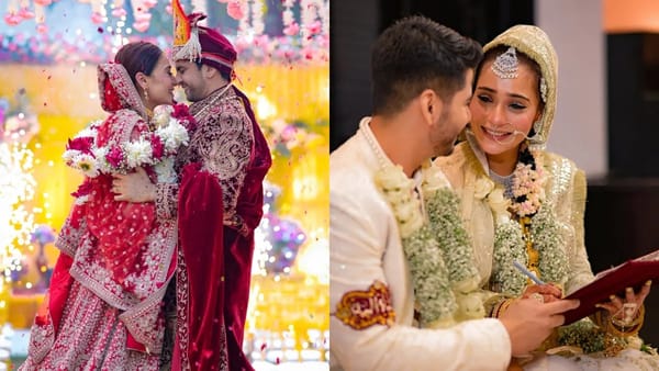 Saaraa Khan, Krrish Pathak marry in interfaith Hindu-Muslim ceremonies; first photos out