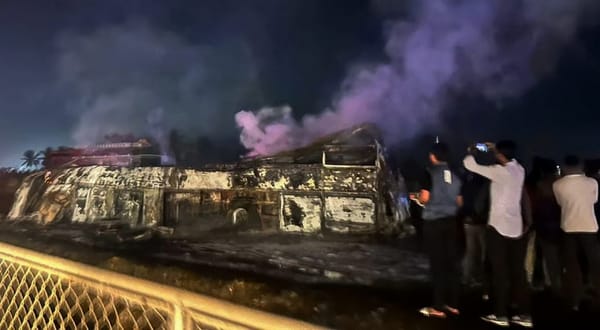 Nine killed after truck collides with bus in Karnataka, most victims burnt to death