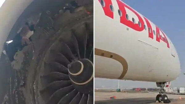 Air India Delhi-New York flight engine sucks in baggage container; no one injured