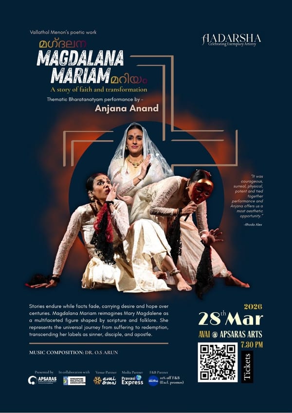 ‘Magdalana Mariam’ to Take Stage in Singapore – A Powerful One-Woman Bharatanatyam Experience